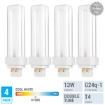 Pack Replaces Philips 383281 13W/841/4P/ALTO Double Tube 4-PIN G24Q-1 Cool White. Fixed Price $13.29.