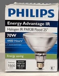 Philips Energy Advantage Ir Halogen PAR38 Flood 25 Degrees 70W 1500 Lumen Nib. Fixed Price $29.95.