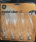 Ge Crystal Clear 40W Decorative Candelabra Bulbs Type Pack 91807. Fixed Price $17.99.