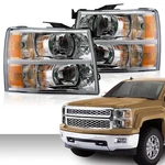 Led Drl Headlights Assembly For 2007-2013 Chevy Silverado 1500/2007-2014. Fixed Price $200.19.