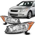Scitoo Pair Headlights Assembly For 2008-2012 Honda Accord 2.4L 3.5L Chrome. Fixed Price $95.99.