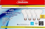 Sunbeam (4-PACK) Led BR30 Flood Light Bulbs 8 Watt 65 Replacement New. Fixed Price $10.07.