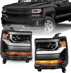 Headlight Assembly Compatible With Chevy Silverado 1500 2016 2017 2018 (hid/xeno. Fixed Price $379.99.
