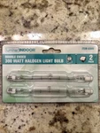 Luminar Indoor, Double Ended 300 Watt Halogen Light Bulb, 2 Pack #63040. Fixed Price $10.99.