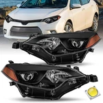 Headlights Assembly For 2014 2015 2016 Toyota Corolla Sedan 4-DOOR Led Headlamps. Fixed Price $249.99.