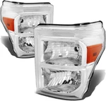Chrome Amber Headlights Replacement For 11-16 F250 F350 F450 F550 Sd. Fixed Price $195.25.