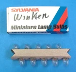 10 Vintage Nos Sylvania Miniature Lamp Bulbs Pr 18. Fixed Price $18.00.