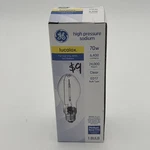 Ge Lucalox High Pressure Sodium Light Bulb 70W Medium Base E26 Use S62 Ballast. Fixed Price $13.99.