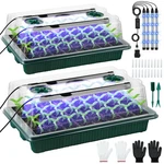 Saillong Pack Seed Starter Tray With Grow 9.65 X 15.16 4.72 Inches, Green. Fixed Price $49.62.