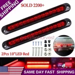 Red 2X 10" Led Truck Trailer Strip 3RD Brake Lights Rear Turn Tail Bar Usa. Fixed Price $9.99.