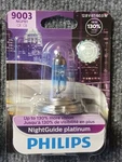 Philips Night Guide Platinum 9003 H4 67/60W Headlight Dual Beam Set Of 2. Fixed Price $35.00.