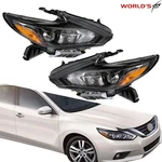 Headlight For Nissan Altima Sv Sl 2016-2018 W/o Led Drl Balck Housing Lh&rh. Fixed Price $120.34.