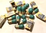 Nos Lot Of Ge Green Bulbs Lamps FG-616, FG-616G (12V 6W) BA15D Bayonet, Mini. Fixed Price $45.00.