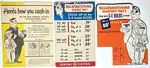 1950S Ge Counter Sales Display Signs & Paper Bulbsnatching Ad Characters. Fixed Price $60.00.
