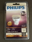 Philips 20W Replacement Bright White 3.5W Led GU4/MR11 12V Indoor Landscape Bulb. Fixed Price $14.00.