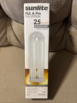 Sunlite 25 Ful 4PIN Single Ushaped Twin Tube Plugin Black Light Bulb. Fixed Price $18.99.