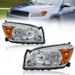 Headlights Assembly Compatible With 2006-2009 Chrome/clear/amber Toyota RAV4. Fixed Price $140.38.