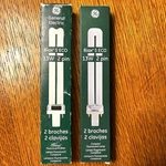 Lot Of 2 General Electric Biax Eco 13W Pin Compact Florescent Light Bulbs. Fixed Price $11.00.