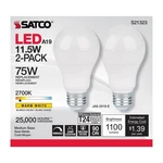 Satco S21323 - 11.5 Watt Led A19 Light 2700K (4, 12, Or 24 Bulbs). Fixed Price $122.99.