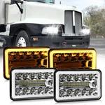 Dot 4X6'' Led Headlights For Kenworth T800 T400 T600 W900B Classic 120/132 Hk. Fixed Price $42.91.