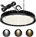 Led High Bay Light 240W 200W 150W Adjustable With AC120V Plug, Dimmable Ufo. Fixed Price $114.86.