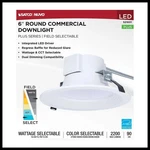 Satco S21601 - 18.5W Field Selectable Led 6" Commercial Downlight (1, Or Pk). Fixed Price $146.99.