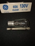 Ge Clear 6S6 Indicator Lamp 6W 130V PC:11369 Oem Industrial C7 Base. Fixed Price $12.00.