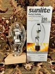 Sunlite MH250/U/MOG Watt ED28 Metal Halide M58 Lamp. Fixed Price $5.55.
