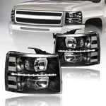 Led Drl Headlights Assembly Fit 07-13 Chevy Silverado 1500 2500HD 3500HD Not .... Fixed Price $163.00.