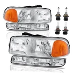 Headlight Assembly Front Lamp Compatible With 1999 Chrome/clear/amber Bulb. Fixed Price $112.04.