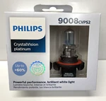 2X-PHILIPS 9008 Crystalvision Platinum Headlight Lamp Bulb. Fixed Price $45.95.