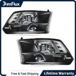 Dimflux Headlights 09-10 For Dodge Ram 1500 2500 3500 4500 5500 Black Housing. Fixed Price $89.99.
