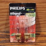 2 Pack Philips 40 Watt Stylized Flame Halogena Dimmable Light Bulb Medium Base. Fixed Price $19.35.