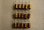 (15) Bayonet #1847 Incandescent Cec Lamps /6.3V .15A BA9S/BULBS/SHERWOOD Model. Fixed Price $14.05.