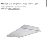Metalux 2GR8432R Light 48" Wide Troffer. Fixed Price $54.94.