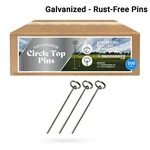 Circle Top Pins 500 Pack 6 Inch Landscape Staples Sod Garden Stakes - Sandbaggy. Fixed Price $120.11.