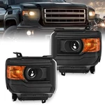 Headlight Assembly Compatible With 2014 2015 Black Housing Amber Reflector. Fixed Price $310.48.