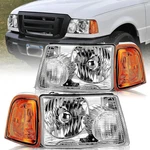Headlights Assembly Set 2001-2011 Ford Ranger With Corner 4PCS Clear. Fixed Price $112.99.