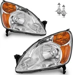 Pair Of Headlights For 2002-2004 Honda Cr-v Ex, Lx,headlamp 03 W. Fixed Price $193.99.