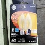 Ge Lighting 23179 Decorative Led Bulbs, Soft White, Clear, Dimmable, 300. Fixed Price $12.99.