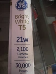 Ge F21W/T5/835/ECO Watts 33.4" 46684 21-WATT 2100-LUMEN Fluororescent Bulb. Fixed Price $19.80.