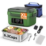 Xl 6.3 Cups Cordless Electric Heated Lunch Box 20000MAH 100W Self Heating. Fixed Price $78.83.
