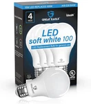 Energy-efficient Great Eagle 15W Led Bulbs Listed, 100W Equivalent, 4 Pack. Fixed Price $59.99.