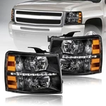 Led Drl Headlights Assembly For 2007-2013 Chevy Silverado 1500/2007-2014 Silv.... Fixed Price $155.51.