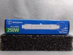 Two (2) Quality Westinghouse 04459, 250W, 120V Light Bulb, 78MM Rsc Base, 250T3Q. Fixed Price $10.49.