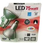 Feit Electric 2 Pack 75 Watt Led Bright White Bulb - Nib. Fixed Price $13.01.