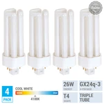 Pack Replaces Philips 268250 Pl-t 26W/41/4P Triple Tube 4-PIN GX24Q-3 Cool White. Fixed Price $15.65.