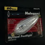 New Vtg Philips Clear Halogena 60 Watt Light Bulbs Dimmable. Fixed Price $12.00.