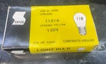 Nos Watt 11S14 Ceramic Yellow Light Bulbs, Pack, Damar 130 Volt. Fixed Price $6.00.