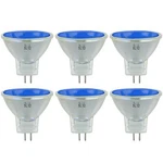 6 Pack Sunlite 20 Watt, 10 Narrow Spot, MR11 W/cover Guard, GU4 Base, Blue. Fixed Price $24.48.